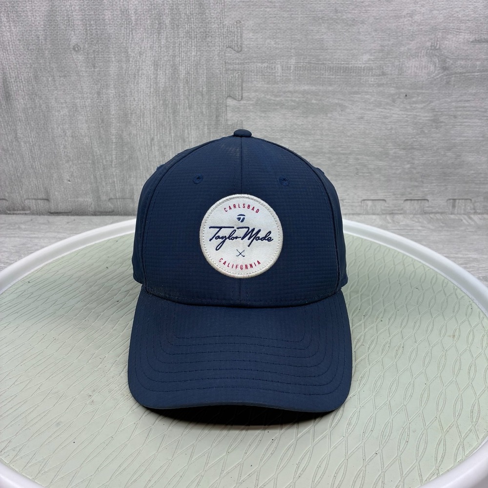 TaylorMade Hat Carlsbad California Mens Navy Blue Adjustable Golf Strapback